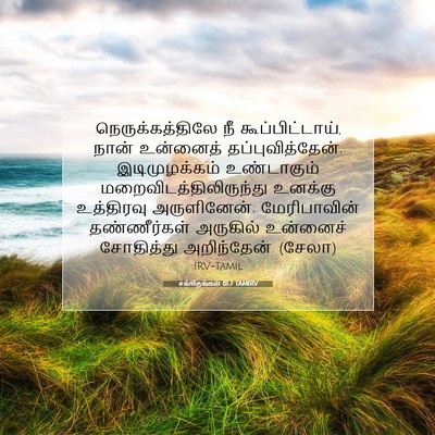 Picture 07 - சங்கீதங்கள் 81:7 TAMIRV - நெருக்கத்திலே நீ - Bible Verse Picture