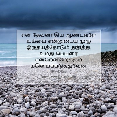 Picture 07 - சங்கீதங்கள் 86:12 TAMIRV - என் தேவனாகிய - Bible Verse Picture