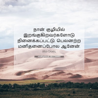 Picture 07 - சங்கீதங்கள் 88:4 TAMIRV - நான் குழியில் - Bible Verse Picture
