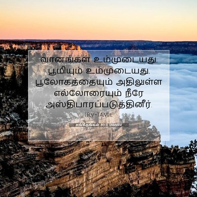 Picture 07 - சங்கீதங்கள் 89:11 TAMIRV - வானங்கள் - Bible Verse Picture