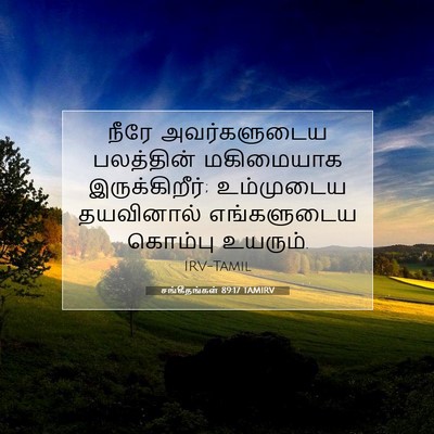 Picture 07 - சங்கீதங்கள் 89:17 TAMIRV - நீரே அவர்களுடைய - Bible Verse Picture