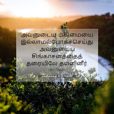 Picture 07 - சங்கீதங்கள் 89:44 TAMIRV - அவனுடைய மகிமையை - Bible Verse Picture
