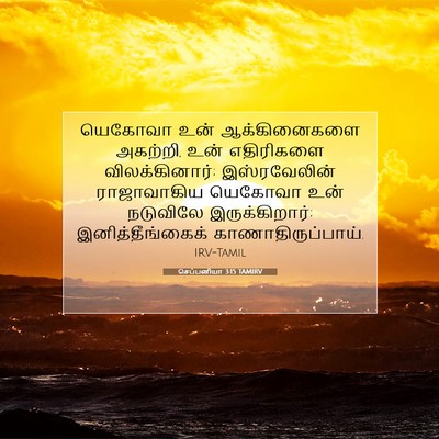 Picture 07 - செப்பனியா 3:15 TAMIRV - யெகோவா உன் - Bible Verse Picture