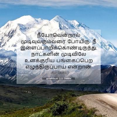 Picture 07 - தானியேல் 12:13 TAMIRV - நீயோவென்றால் - Bible Verse Picture