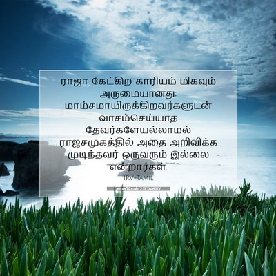 Picture 07 - தானியேல் 2:11 TAMIRV - ராஜா கேட்கிற - Bible Verse Picture