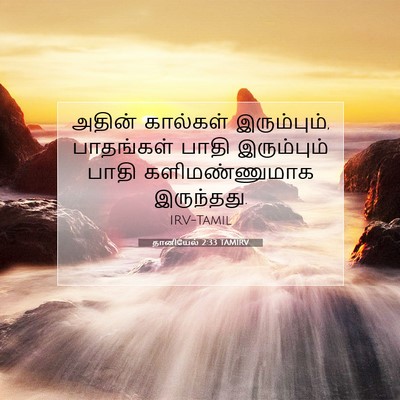 Picture 07 - தானியேல் 2:33 TAMIRV - அதின் கால்கள் - Bible Verse Picture
