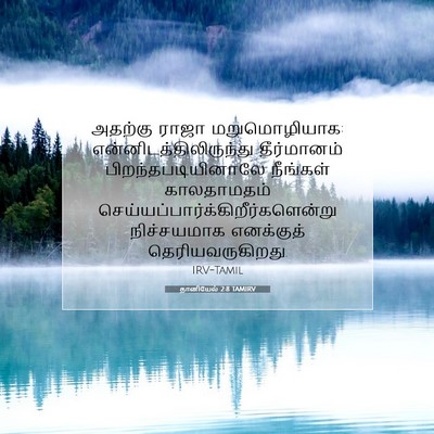 Picture 07 - தானியேல் 2:8 TAMIRV - அதற்கு ராஜா - Bible Verse Picture