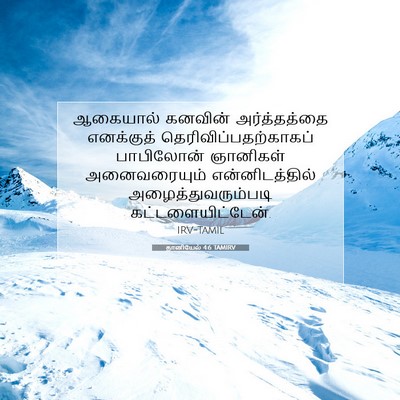 Picture 07 - தானியேல் 4:6 TAMIRV - ஆகையால் கனவின் - Bible Verse Picture