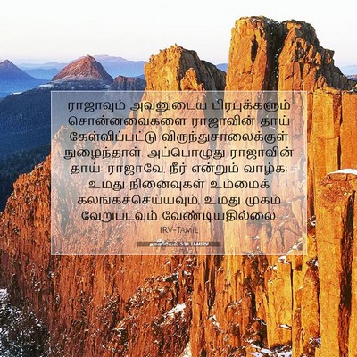 Picture 07 - தானியேல் 5:10 TAMIRV - ராஜாவும் அவனுடைய - Bible Verse Picture