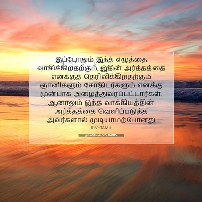 Picture 07 - தானியேல் 5:15 TAMIRV - இப்போதும் இந்த - Bible Verse Picture
