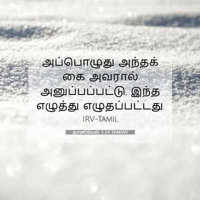 Picture 07 - தானியேல் 5:24 TAMIRV - அப்பொழுது அந்தக் - Bible Verse Picture