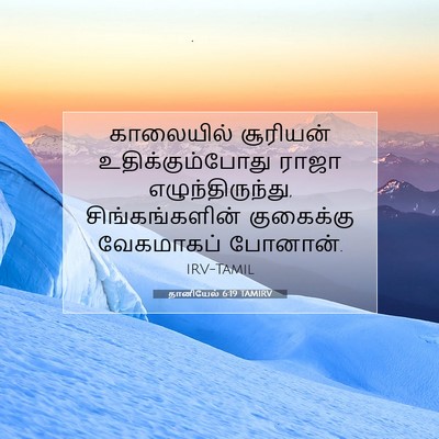 Picture 07 - தானியேல் 6:19 TAMIRV - காலையில் சூரியன் - Bible Verse Picture