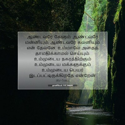 Picture 07 - தானியேல் 9:19 TAMIRV - ஆண்டவரே கேளும், - Bible Verse Picture