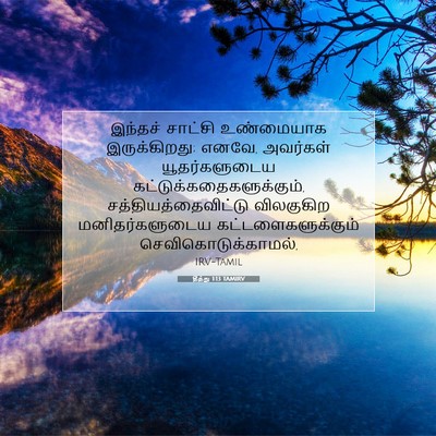 Picture 07 - தீத்து 1:13 TAMIRV - இந்தச் சாட்சி - Bible Verse Picture