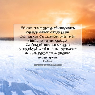 Picture 07 - நியாயாதிபதிகள் 15:10 TAMIRV - நீங்கள் - Bible Verse Picture