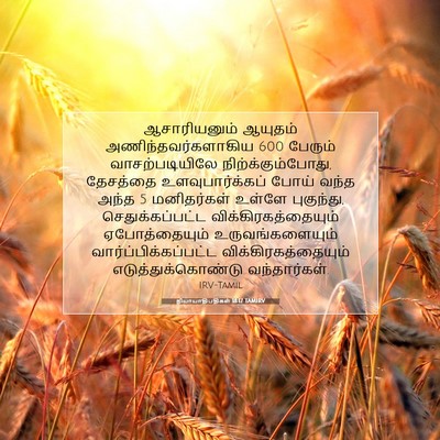 Picture 07 - நியாயாதிபதிகள் 18:17 TAMIRV - ஆசாரியனும் ஆயுதம் - Bible Verse Picture