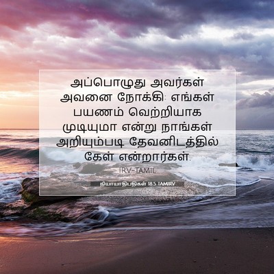 Picture 07 - நியாயாதிபதிகள் 18:5 TAMIRV - அப்பொழுது அவர்கள் - Bible Verse Picture