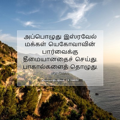 Picture 07 - நியாயாதிபதிகள் 2:11 TAMIRV - அப்பொழுது - Bible Verse Picture
