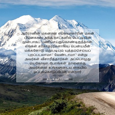 Picture 07 - நியாயாதிபதிகள் 20:28 TAMIRV - ஆரோனின் மகனான - Bible Verse Picture