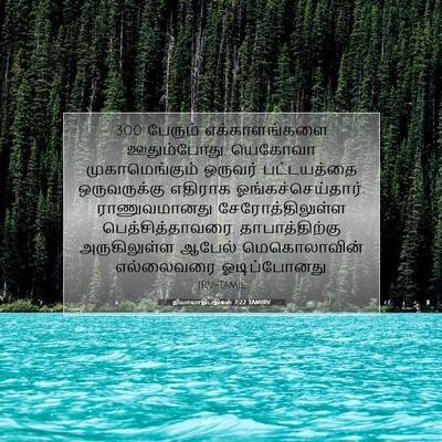 Picture 07 - நியாயாதிபதிகள் 7:22 TAMIRV - 300 பேரும் - Bible Verse Picture