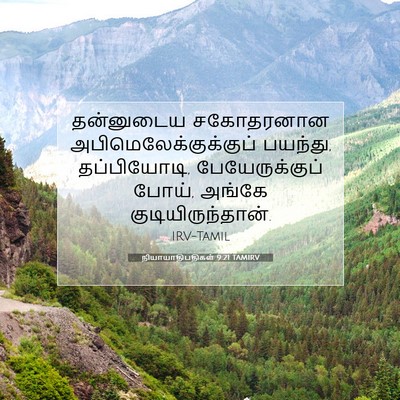 Picture 07 - நியாயாதிபதிகள் 9:21 TAMIRV - தன்னுடைய சகோதரனான - Bible Verse Picture