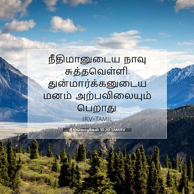 Picture 07 - நீதிமொழிகள் 10:20 TAMIRV - நீதிமானுடைய நாவு - Bible Verse Picture