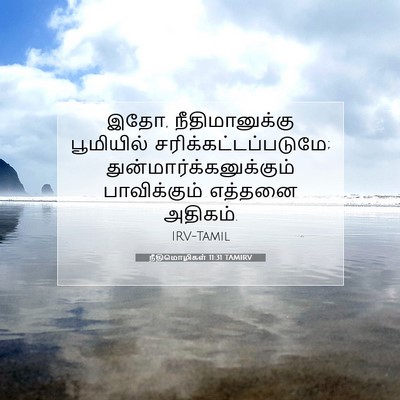 Picture 07 - நீதிமொழிகள் 11:31 TAMIRV - இதோ, நீதிமானுக்கு - Bible Verse Picture