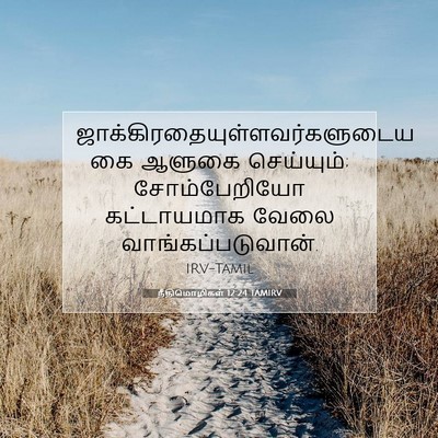 Picture 07 - நீதிமொழிகள் 12:24 TAMIRV -  - Bible Verse Picture