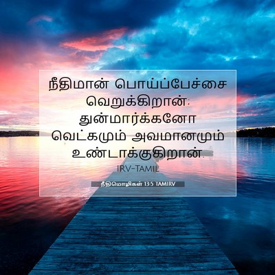 Picture 07 - நீதிமொழிகள் 13:5 TAMIRV - நீதிமான் - Bible Verse Picture