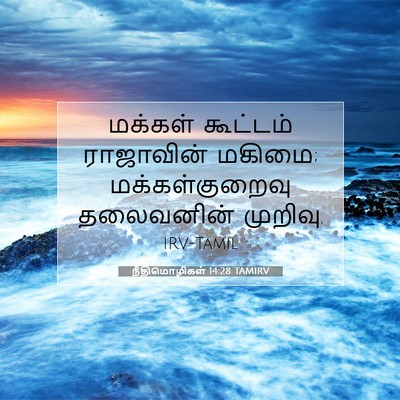 Picture 07 - நீதிமொழிகள் 14:28 TAMIRV - மக்கள் கூட்டம் - Bible Verse Picture