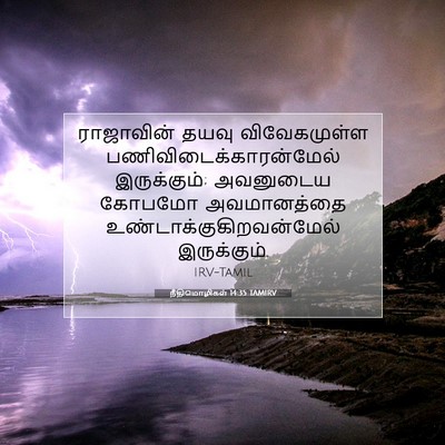 Picture 07 - நீதிமொழிகள் 14:35 TAMIRV - ராஜாவின் தயவு - Bible Verse Picture