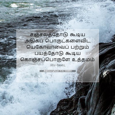 Picture 07 - நீதிமொழிகள் 15:16 TAMIRV - சஞ்சலத்தோடு கூடிய - Bible Verse Picture