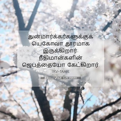 Picture 07 - நீதிமொழிகள் 15:29 TAMIRV -  - Bible Verse Picture