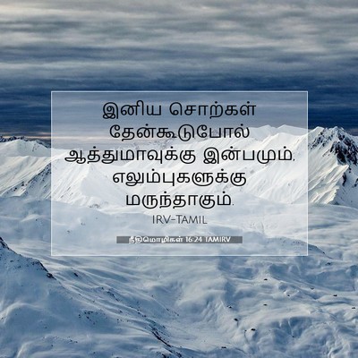 Picture 07 - நீதிமொழிகள் 16:24 TAMIRV - இனிய சொற்கள் - Bible Verse Picture