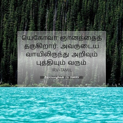 Picture 07 - நீதிமொழிகள் 2:6 TAMIRV - யெகோவா ஞானத்தைத் - Bible Verse Picture
