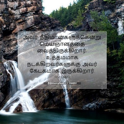 Picture 07 - நீதிமொழிகள் 2:7 TAMIRV - அவர் - Bible Verse Picture