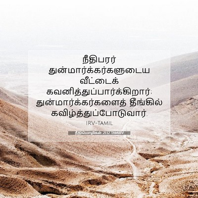Picture 07 - நீதிமொழிகள் 21:12 TAMIRV - நீதிபரர் - Bible Verse Picture