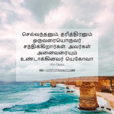 Picture 07 - நீதிமொழிகள் 22:2 TAMIRV - செல்வந்தனும், - Bible Verse Picture