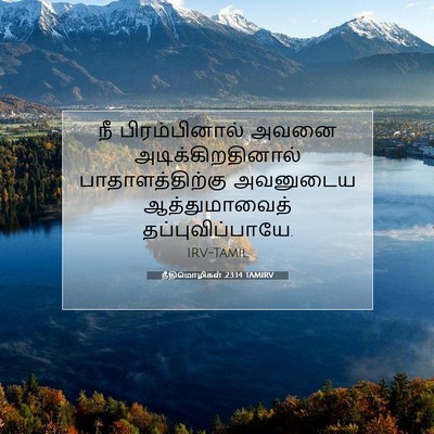 Picture 07 - நீதிமொழிகள் 23:14 TAMIRV - நீ பிரம்பினால் - Bible Verse Picture