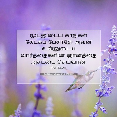 Picture 07 - நீதிமொழிகள் 23:9 TAMIRV - மூடனுடைய காதுகள் - Bible Verse Picture