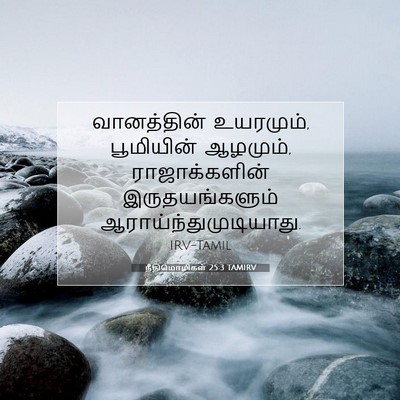 Picture 07 - நீதிமொழிகள் 25:3 TAMIRV - வானத்தின் - Bible Verse Picture