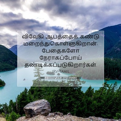 Picture 07 - நீதிமொழிகள் 27:12 TAMIRV - விவேகி ஆபத்தைக் - Bible Verse Picture