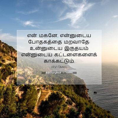 Picture 07 - நீதிமொழிகள் 3:1 TAMIRV - என் மகனே, என்னுடைய - Bible Verse Picture