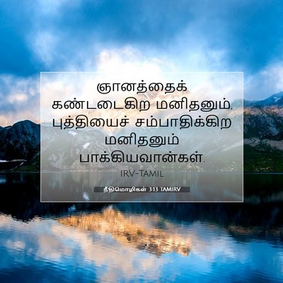 Picture 07 - நீதிமொழிகள் 3:13 TAMIRV - ஞானத்தைக் - Bible Verse Picture