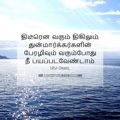 Picture 07 - நீதிமொழிகள் 3:25 TAMIRV - திடீரென வரும் - Bible Verse Picture