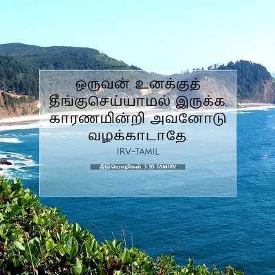 Picture 07 - நீதிமொழிகள் 3:30 TAMIRV - ஒருவன் உனக்குத் - Bible Verse Picture