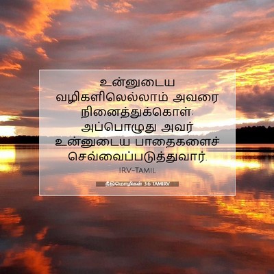 Picture 07 - நீதிமொழிகள் 3:6 TAMIRV - உன்னுடைய - Bible Verse Picture