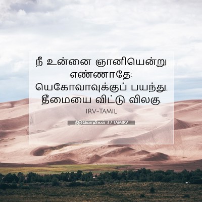 Picture 07 - நீதிமொழிகள் 3:7 TAMIRV - நீ உன்னை - Bible Verse Picture