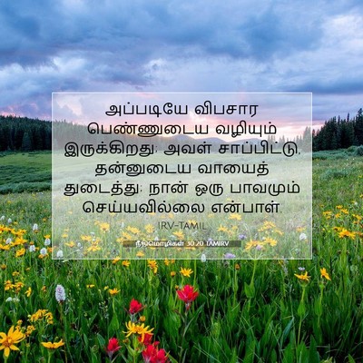Picture 07 - நீதிமொழிகள் 30:20 TAMIRV - அப்படியே விபசார - Bible Verse Picture