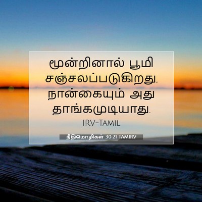Picture 07 - நீதிமொழிகள் 30:21 TAMIRV - மூன்றினால் பூமி - Bible Verse Picture